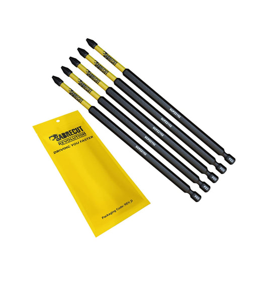 Long Series PZ2 152mm Impact Drill Bit - 5 Piece
