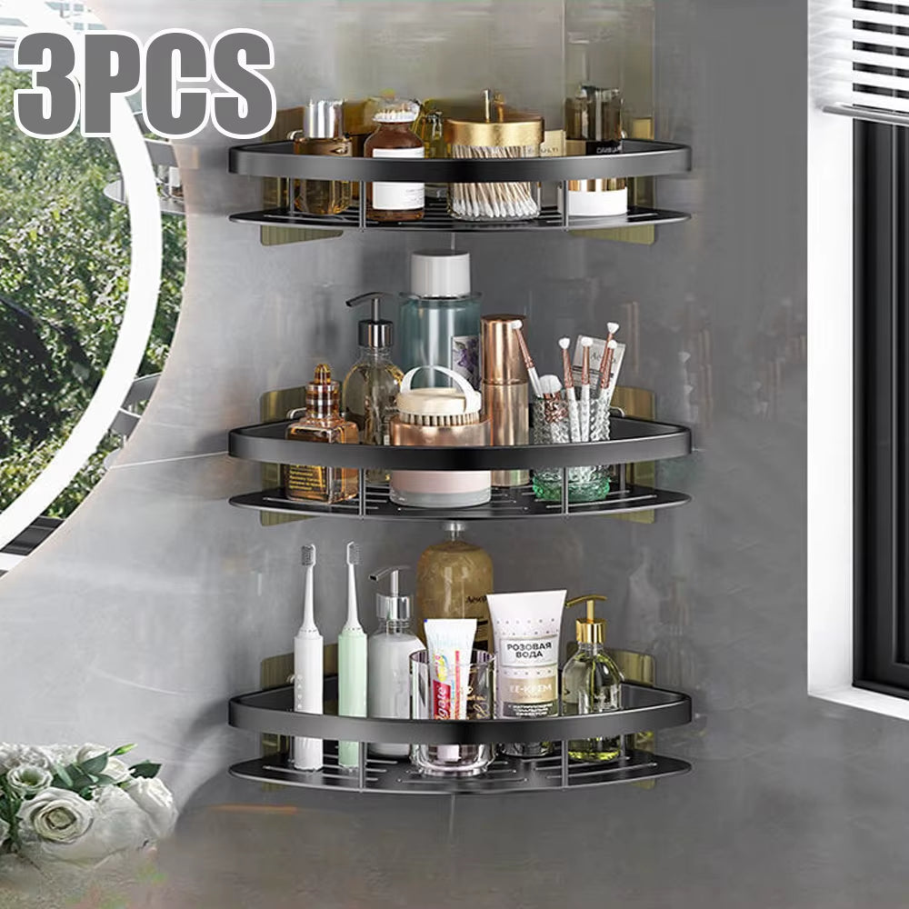 Bathroom Shelves No-Punch Bathroom Sink Washbasin Toilet Tripod Makeup Storage Cabinet Shower Shelf Bathroom Accessories