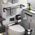 Bathroom Shelves No Punching Space Aluminum Towel Rack Bathroom Storage Towel Rack Bathroom Hardware Pendant