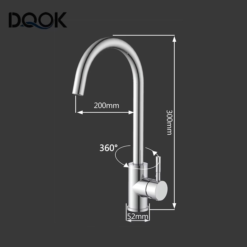 Black Kitchen Faucets Stainless Steel Kitchen Mixer Single Handle Single Hole Kitchen Faucet Brushed Nickle Mixer Sink Tap