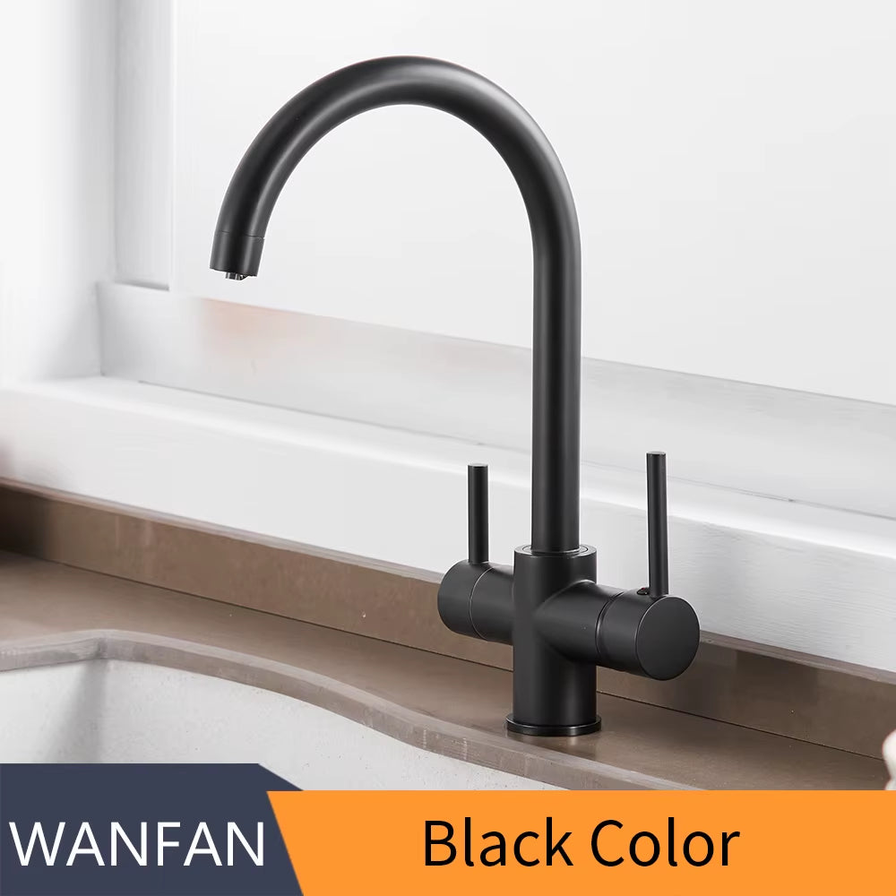 Black Kitchen Faucets Waterfilter Taps Kitchen Faucets Mixer Drinking Water Filter Faucet Kitchen Sink Tap Water Tap WF-0180