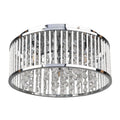 Chidester 3-Light 35cm Chrome and Crystal Flush Mount Ceiling Fixture