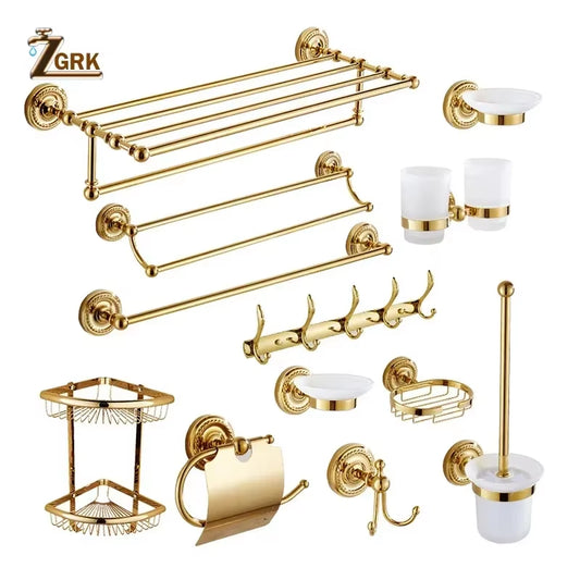 Gold Bathroom Accessories Bath Brass Soap Dish Set Toilet Life Bathroom Rack Paper Holder Bathroom Appliance