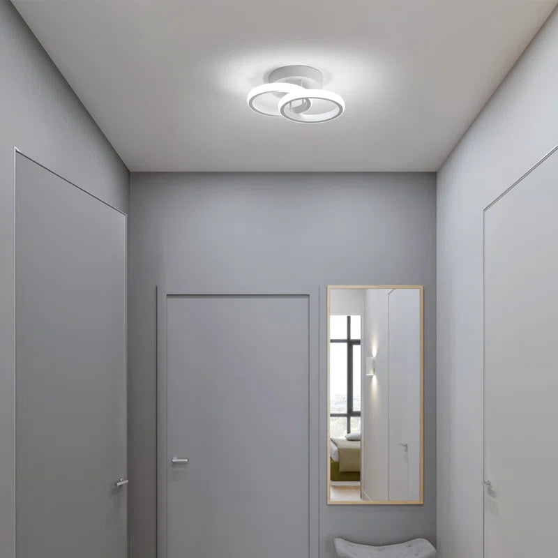 Verbrande 2-Light 25Cm LED Integrated Semi Flush Mount