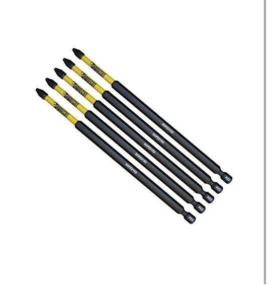 Long Series PZ2 152mm Impact Drill Bit - 5 Piece