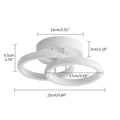 Verbrande 2-Light 25Cm LED Integrated Semi Flush Mount