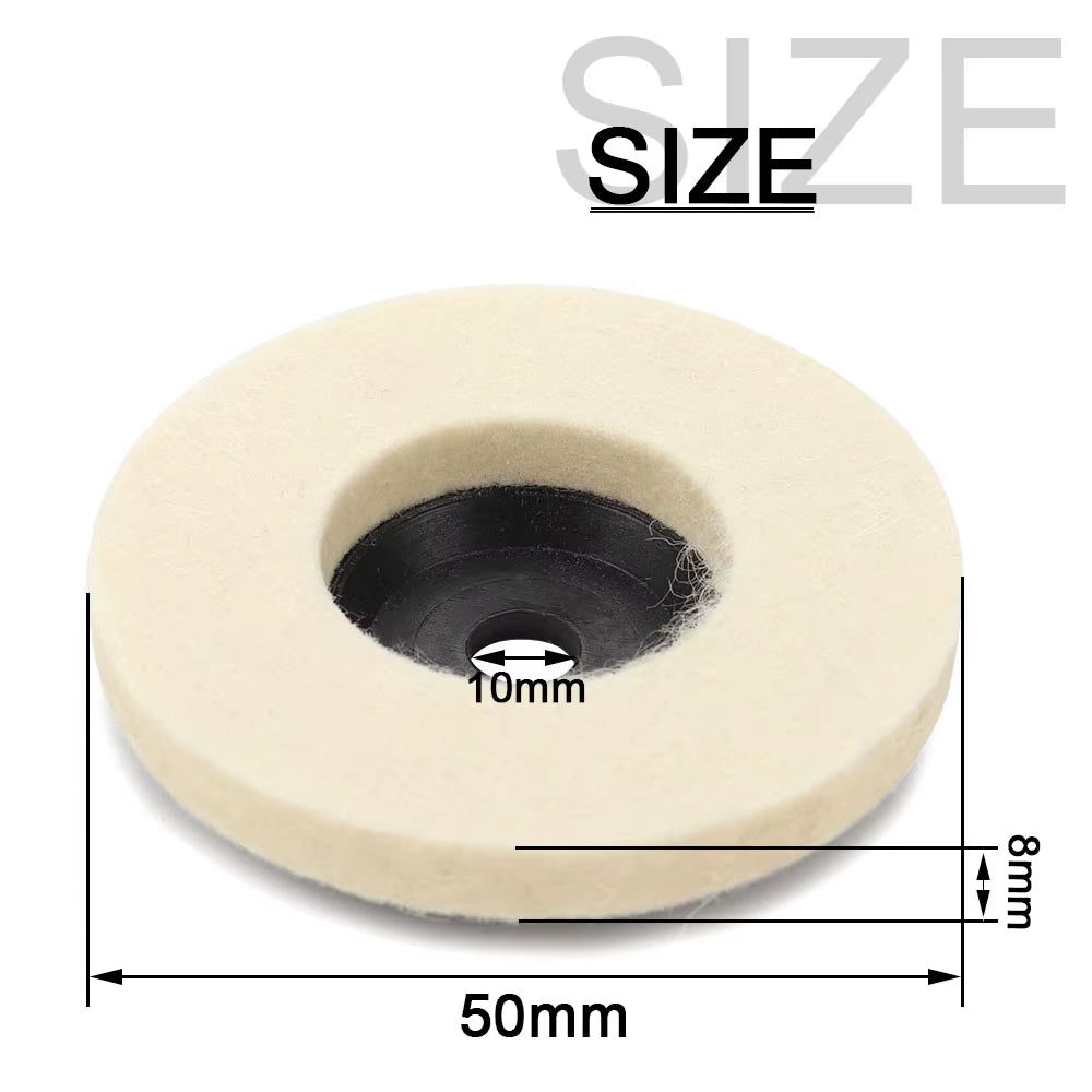 SIFANG 50Mm/75Mm Wool Polishing Wheel Polishing Pads Angle Grinder Wheel Felt Polishing Disc for Metal Marble Glass Ceramic 1PC