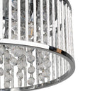 Chidester 3-Light 35cm Chrome and Crystal Flush Mount Ceiling Fixture