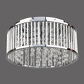 Chidester 3-Light 35cm Chrome and Crystal Flush Mount Ceiling Fixture