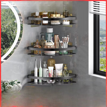 Bathroom Shelves No-Punch Bathroom Sink Washbasin Toilet Tripod Makeup Storage Cabinet Shower Shelf Bathroom Accessories