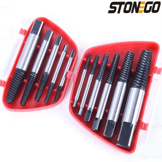 5PCS/6PCS Broken Damaged Screwdriver Extractor Drill Bit Set Carbon Steel Double Side Screw Pull Center Drill Bits
