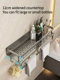Bathroom Rack Bathroom Shelf Toilet Space Aluminum Hanging Rack Bathroom Organizer Hang on the Wall