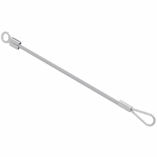 M6 stainless steel lanyard cable with loop and ring for secure fixings