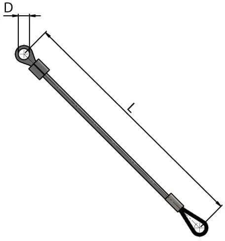 M6 Stainless Steel Lanyard - Select Size: